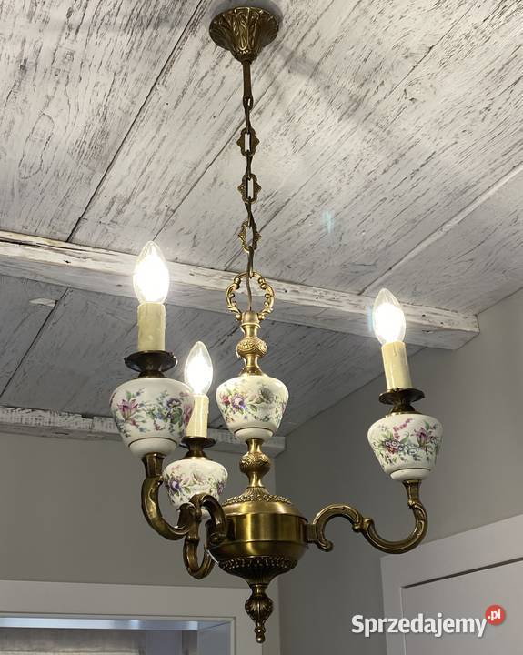 Francuski antyczny Żyrandol 7 Francja XX w Lampa
