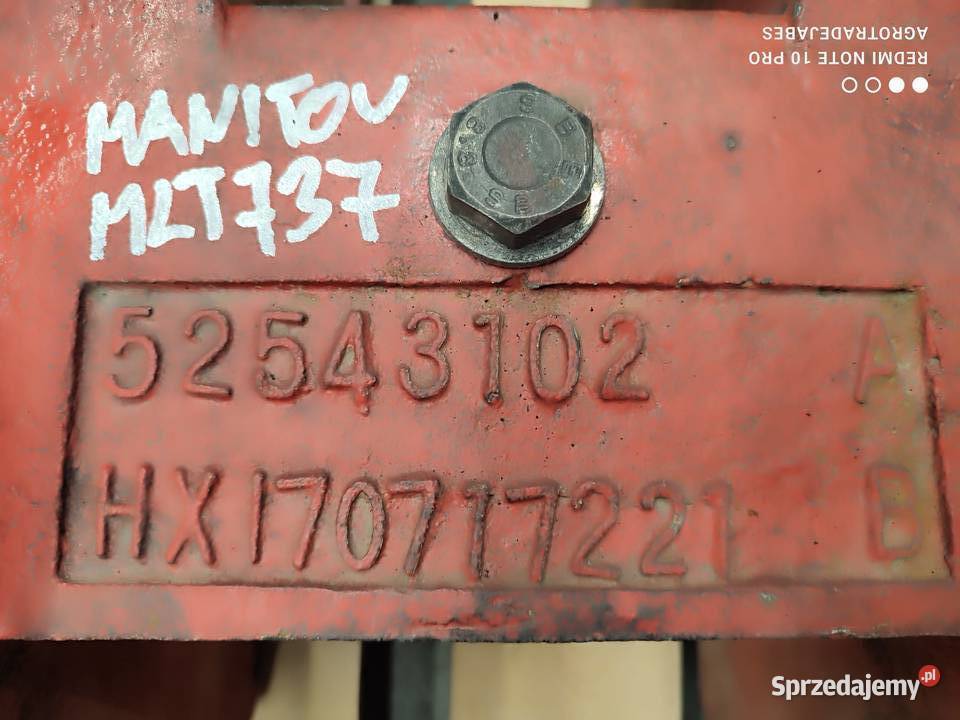 Balast 52543102 HX170717221 MANITOU MLT 737 Wilkowo sprzedam