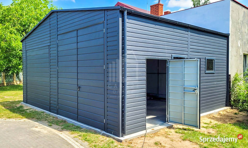 Garaż Blaszany 7x6m Brama Uchylna Brama Sopot