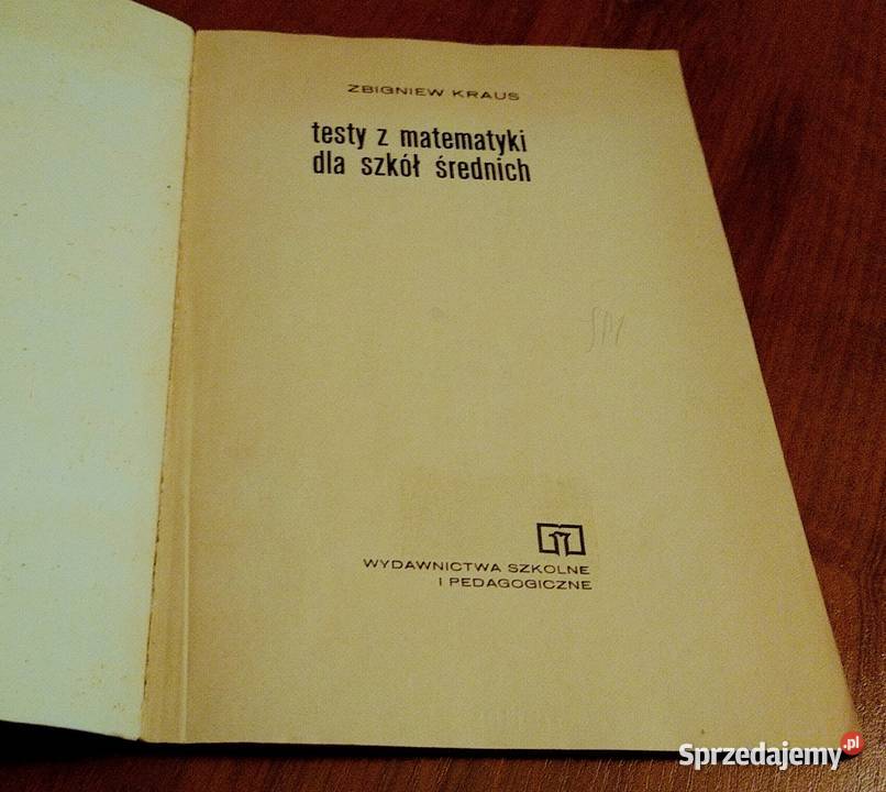 Testy z matematyki szkół średnich Zbigniew Kraus Podręczniki pomorskie Gdańsk sprzedam