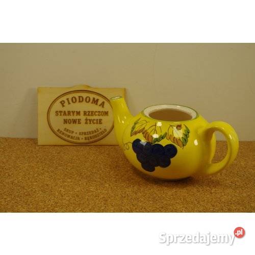 Ceramiczny dzbanek Winogrona dekoracja w stylu Porcelana i szkło śląskie