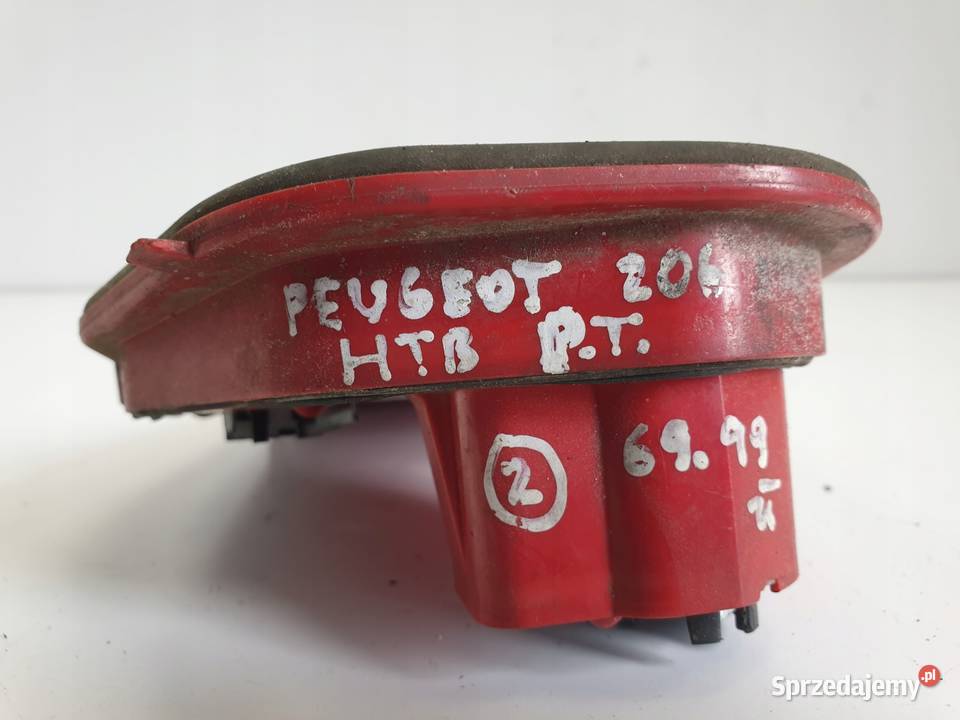 Peugeot 206 9803 WKŁAD TYLNEJ LAMPY Prawy tył Pozostałe Rudka