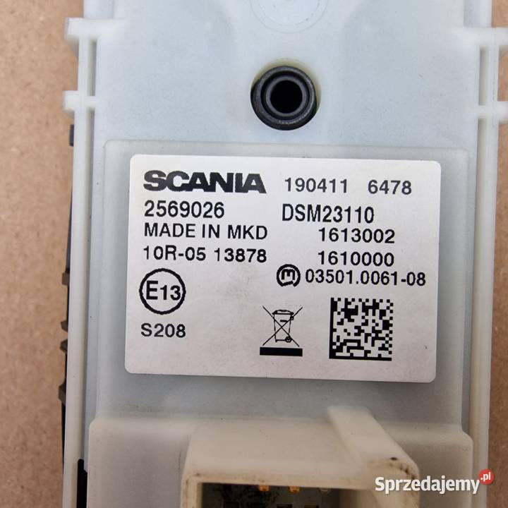 SCANIA R S PANEL STEROWNIK SZYB LUSTEREK 2569026 ciężarowe
