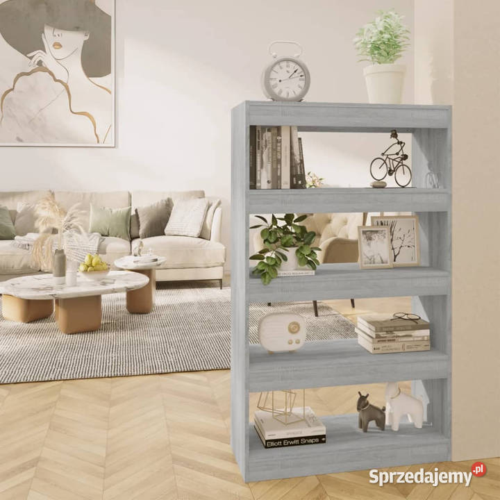 Regał na książkiprzegroda szary dąb sonoma Regały Warszawa