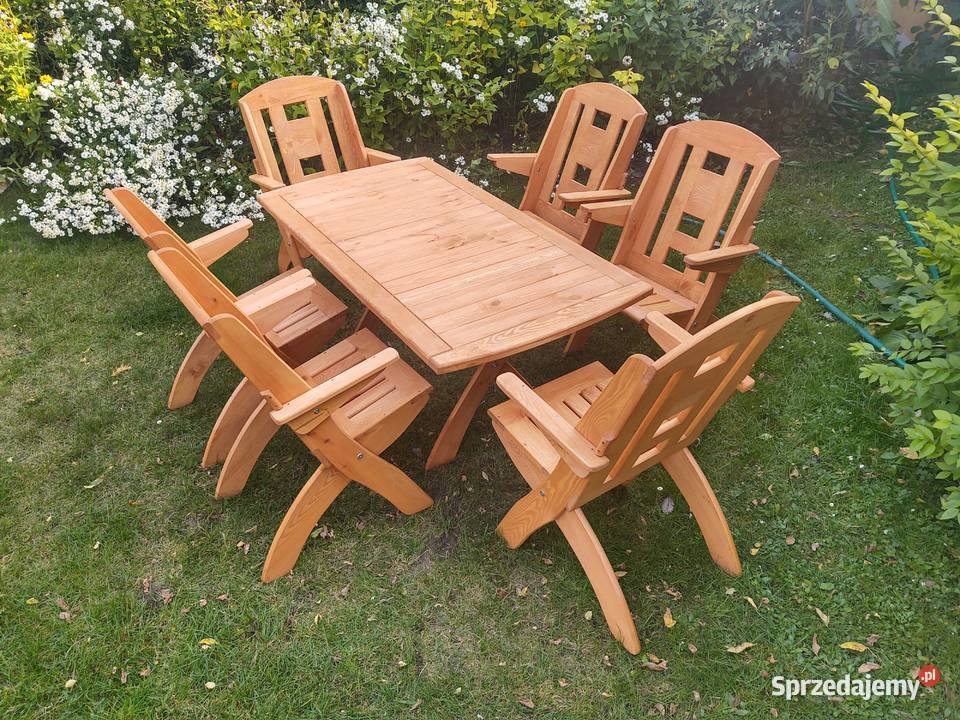 Krzesło ogrodowe drewniane składane tarasowe X drewno Kalety