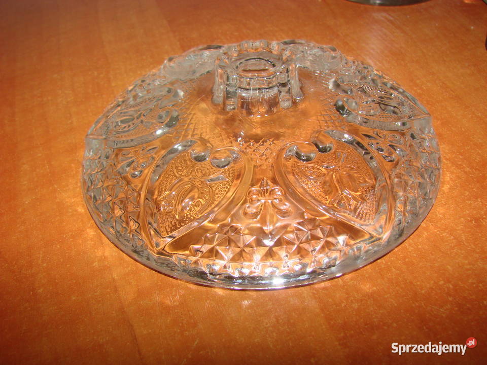 pokrywka szklanej bombonierki PRL Pruszcz Gdański