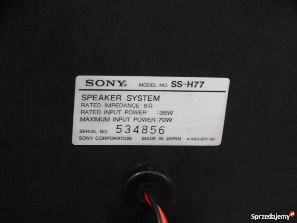 Mocne kolumny Sony SSH772 x 70 wat WYSYŁKA Jasło