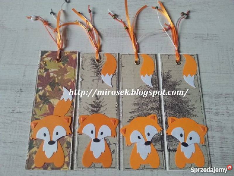 Lis lisek zakładka zakładki do książki handmade Pozostałe Łódź sprzedam