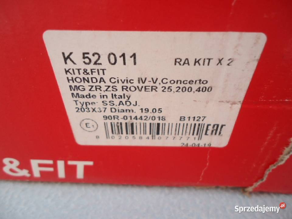 ZESTAW SZCZĘK HAMULCOWYCH BREMBO K 52 011 HONDA osobowe śląskie