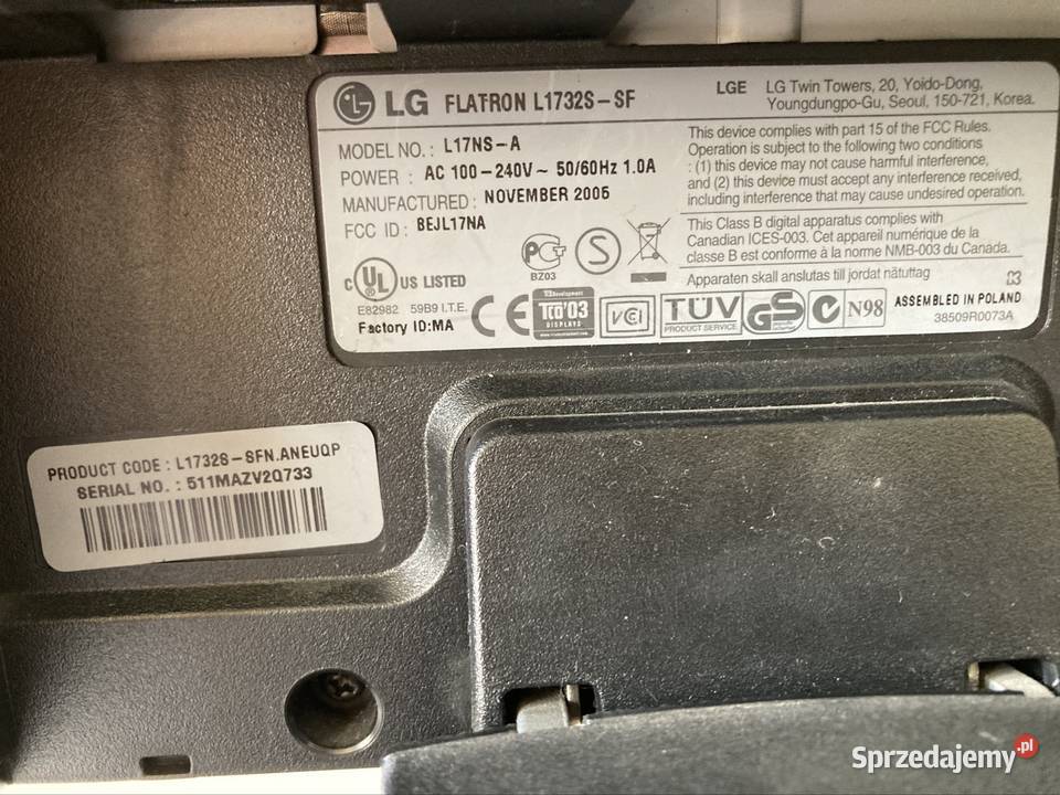 Monitor do Komputera LG FLATRON L1732S SF 1 Czerwionka-Leszczyny