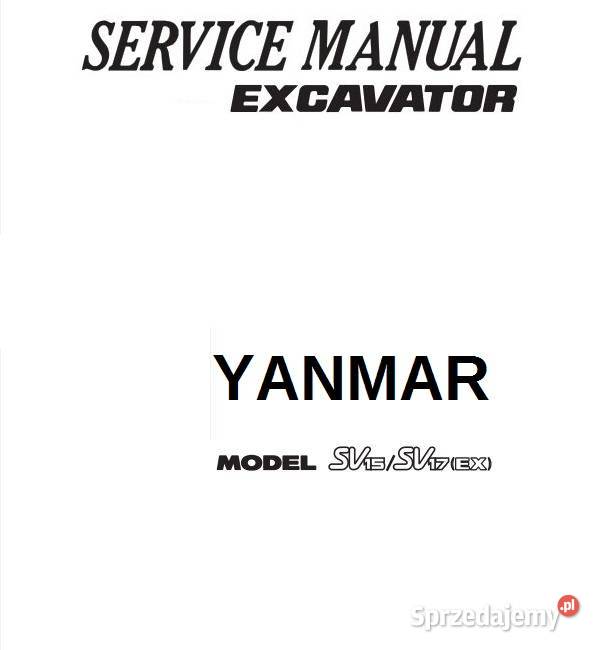Yanmar SV15 SV17 instrukcja napraw Kielce