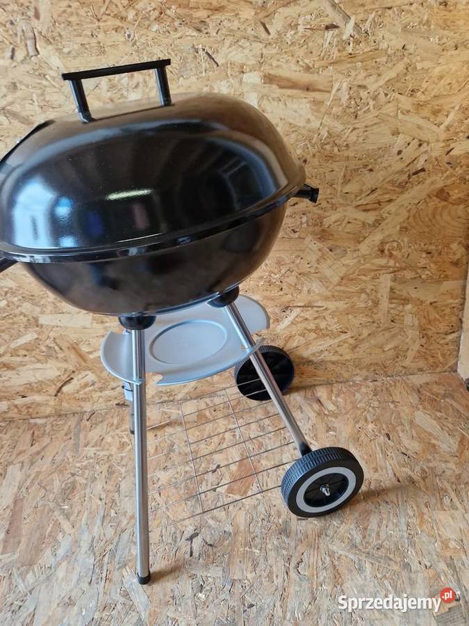Grill węglowy okrągły z pokrywą i pokrowcem Głogowa