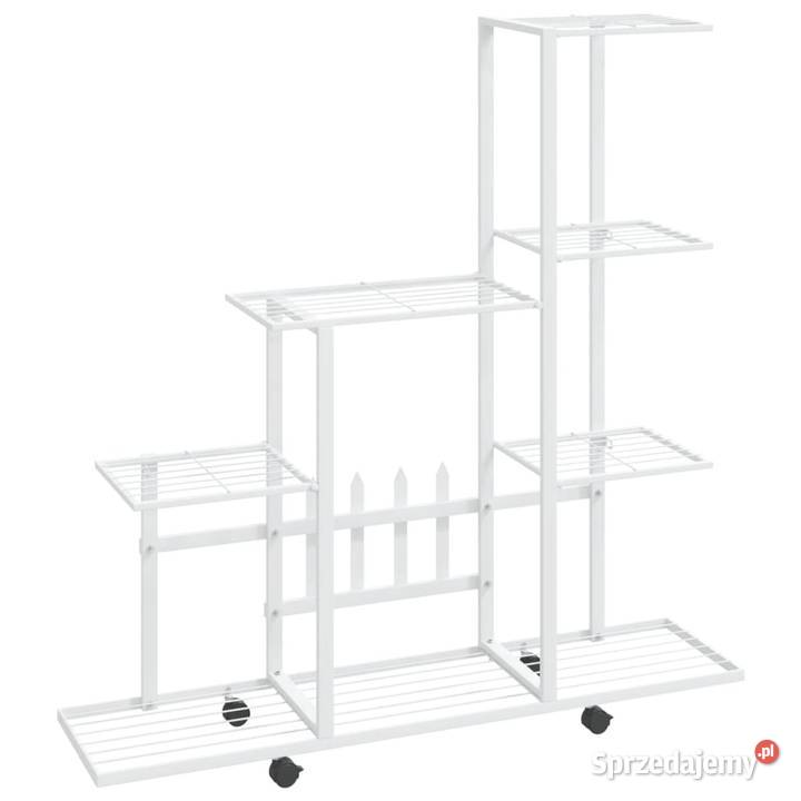 Stojak na kwiaty na kółkach 945x25x925 biały Warszawa