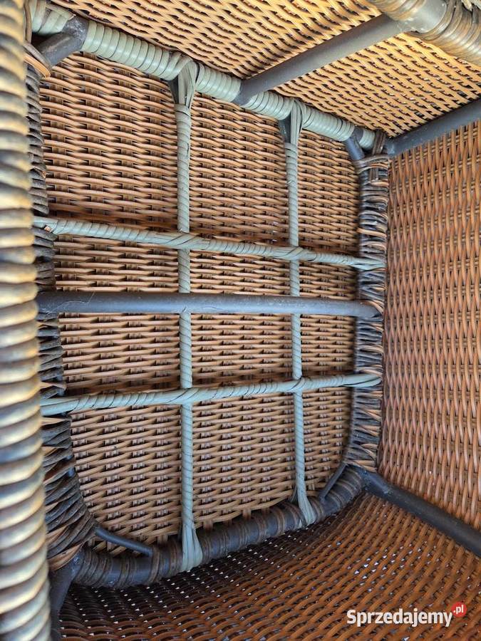 Duże wygodne Fotele ogrodowe na taras Rattan Łask