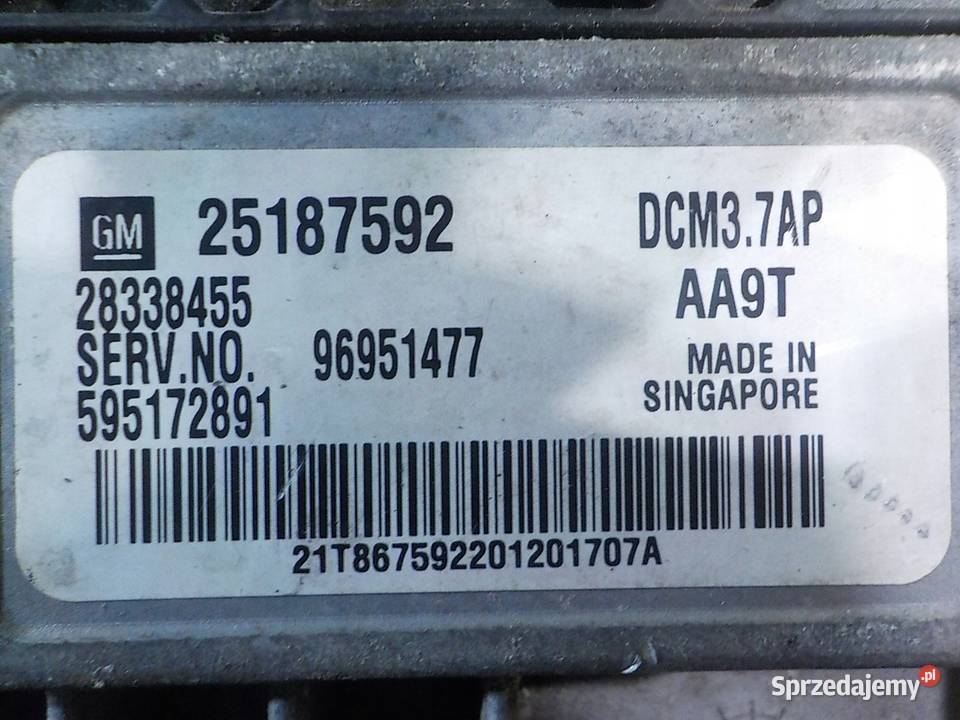 OPEL ANTARA LIFT 22 CDTI 12r 5D sterownik osobowe Czujniki i sterowniki mazowieckie Suków