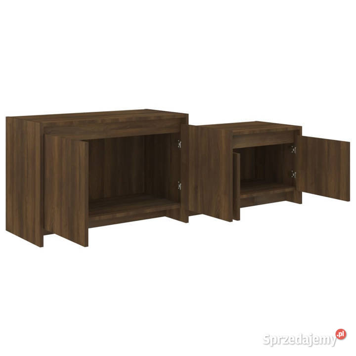 Szafka TV brązowy dąb 1465x35x50 materiał RTV Warszawa