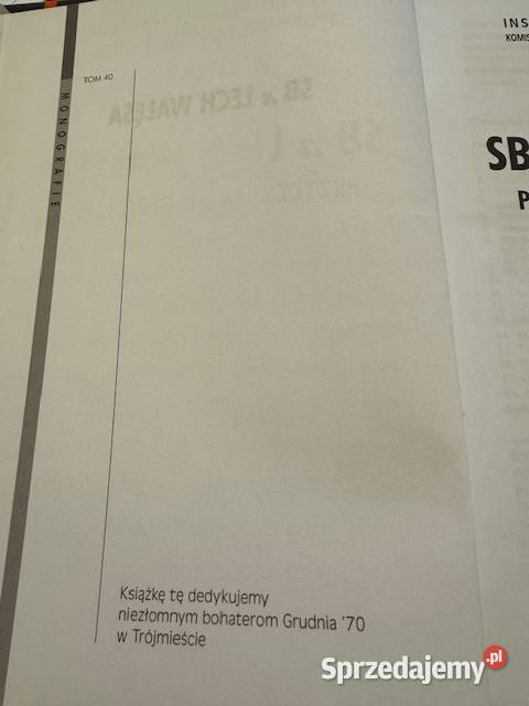Książka SB Lech Wałęsa Przyczynek do biografii śląskie Częstochowa sprzedam