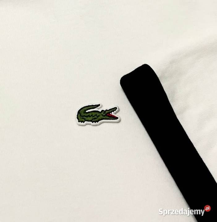Tshirt bawełniany Lacoste biały XL regular fit Odzież codzienna Białystok