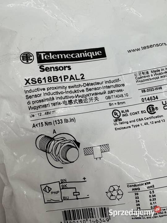 Telemecanique XS618B1PAL2 Inductive sensor Biznes i Przemysł Warszawa
