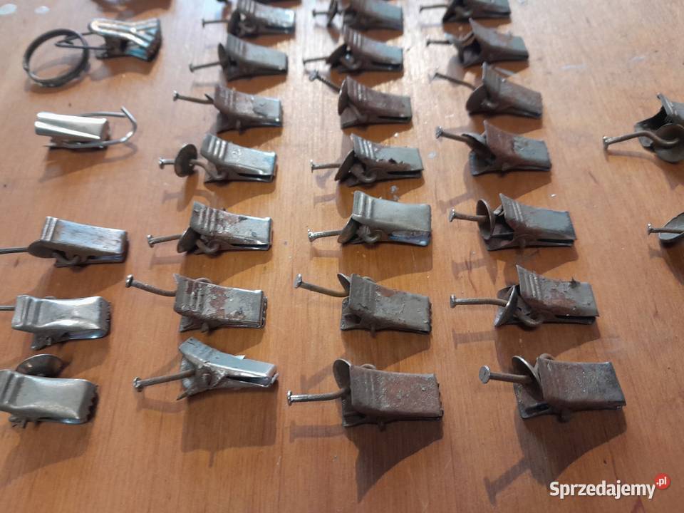 Stare żabki do karniszy metalowe zabytek PRL