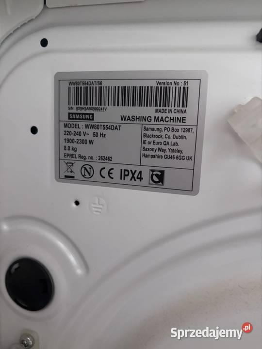Samsung WW80T554DAT 8 AddWash EcoBubble sprawna sprzedam