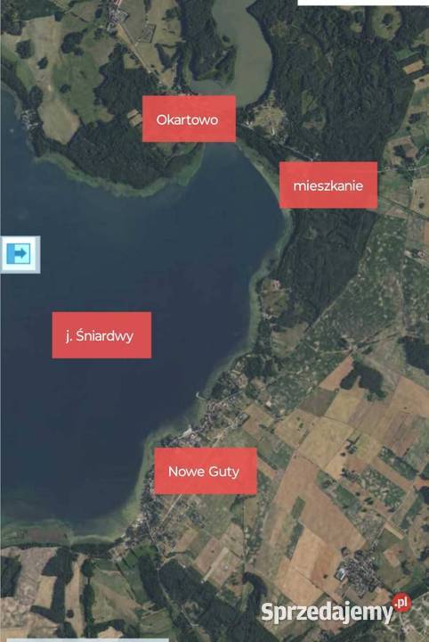 Mieszkanie z ogródkiem 350 m Jeziora Śniardwy warmińsko-mazurskie Okartowo-Tartak
