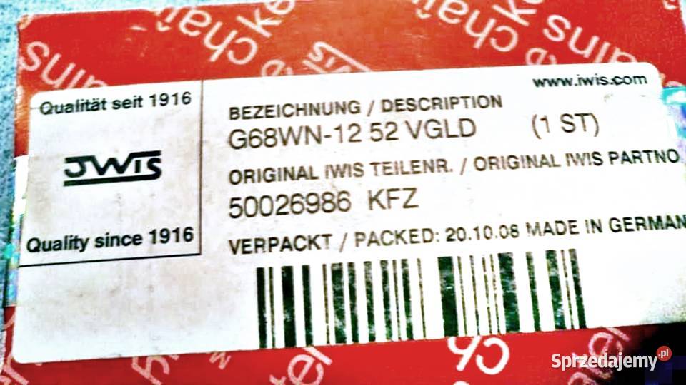 ŁAŃCUCH POMPY OLEJU MERC 124 190 S SL G T1 mechanizmy rozrządu zachodniopomorskie Koszalin