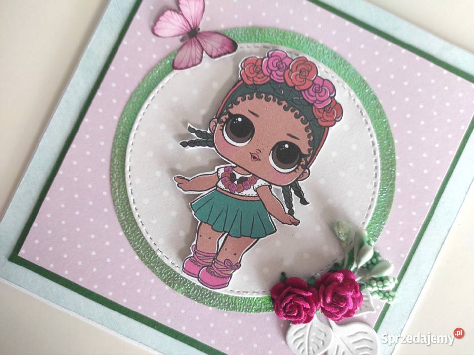 Kartka ręcznie robiona na urodziny LOL 2