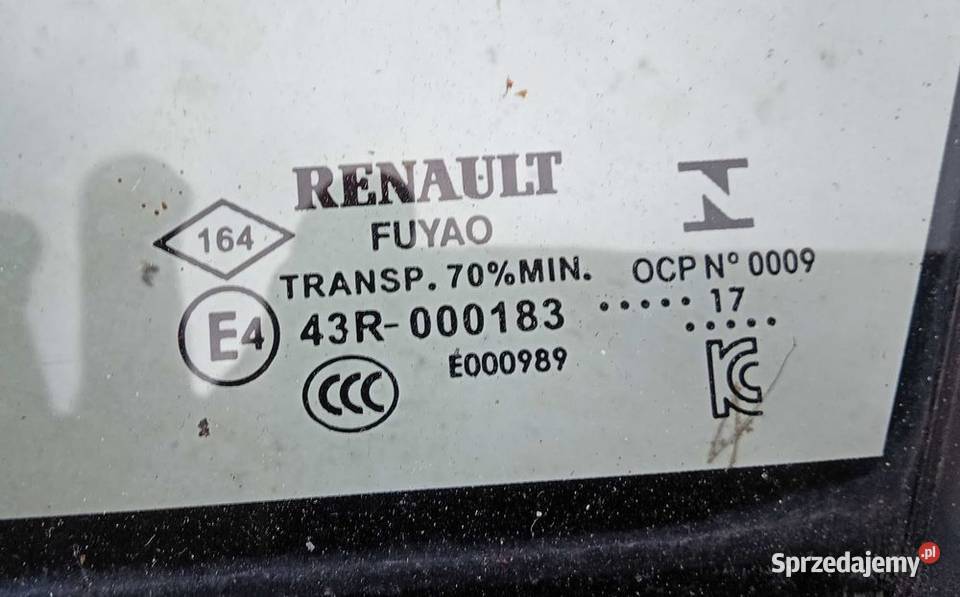 Renault Captur I szyba przednia prawa wielkopolskie Przeźmierowo