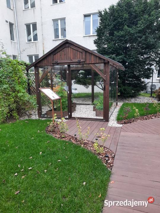 Szklarnia ekologiczna drewniana szkło hartowane Usługi Ligota