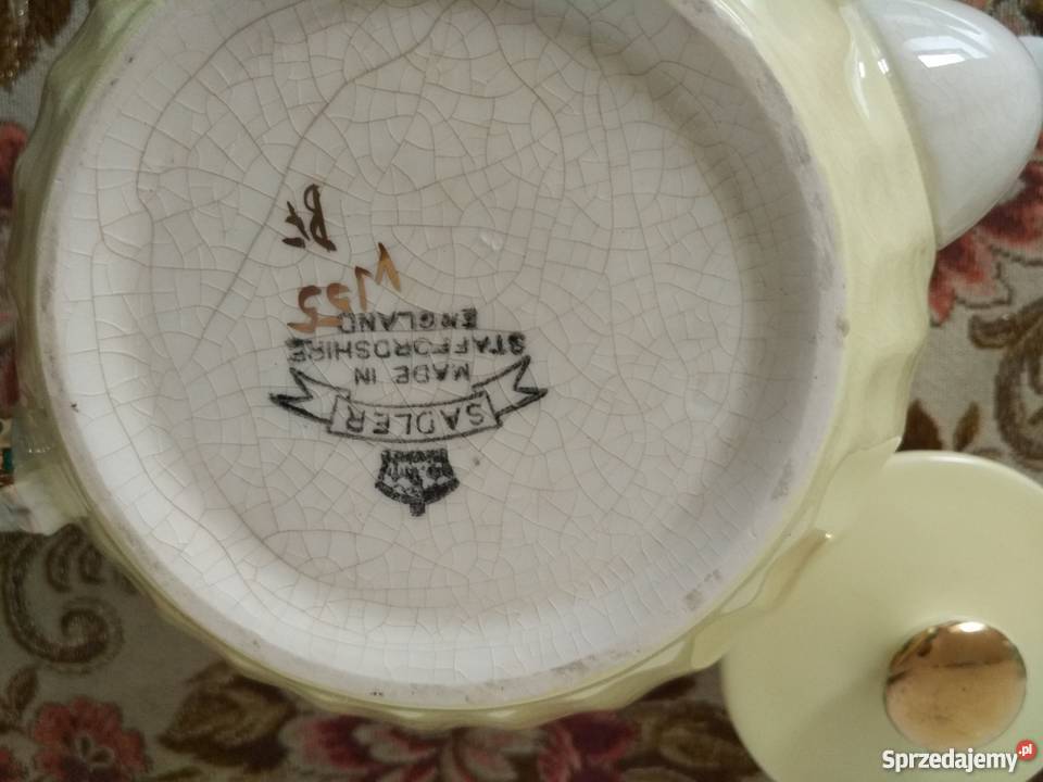 Angielska porcelana dzbanek do herbaty żółte Gorlice