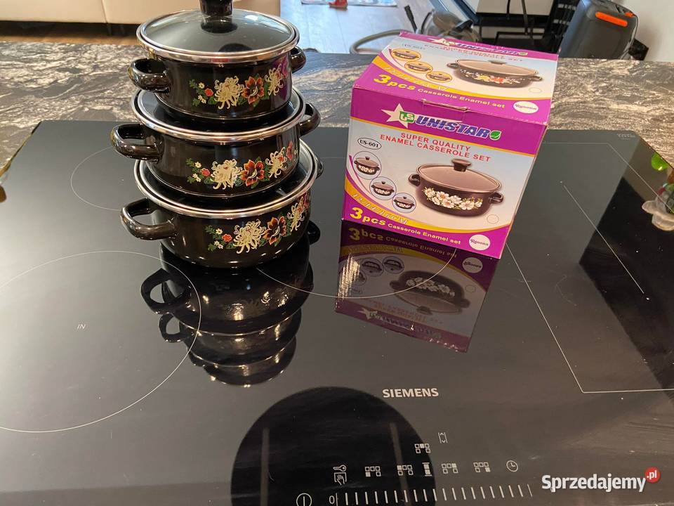 FABRYCZNIE NOWY zestaw małych garnków Poznań