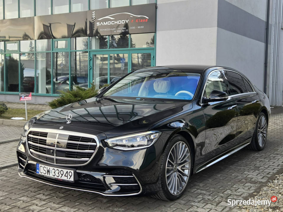 Mercedes S 450 d 4Matic Long Skrętna oś Webasto Węgrzce