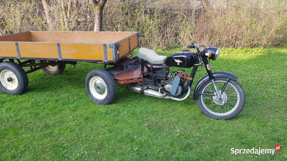 Trójkołowiec wsk 125 z przyczepką Haczów