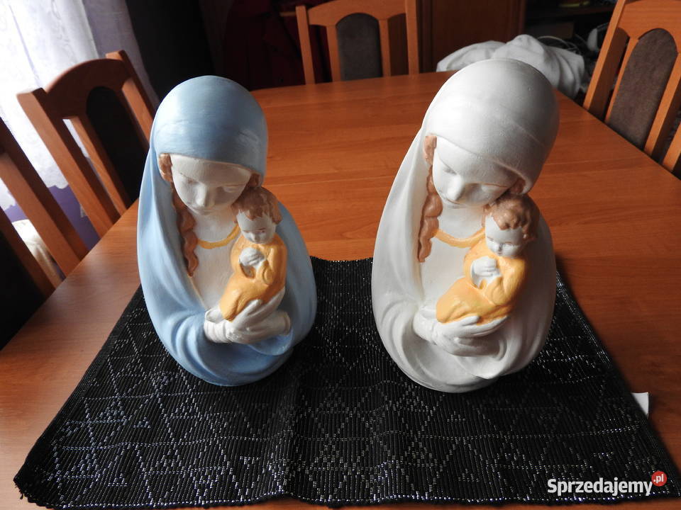Figurka Jezusa z Matką Boską GipsowaMalowana Żnin