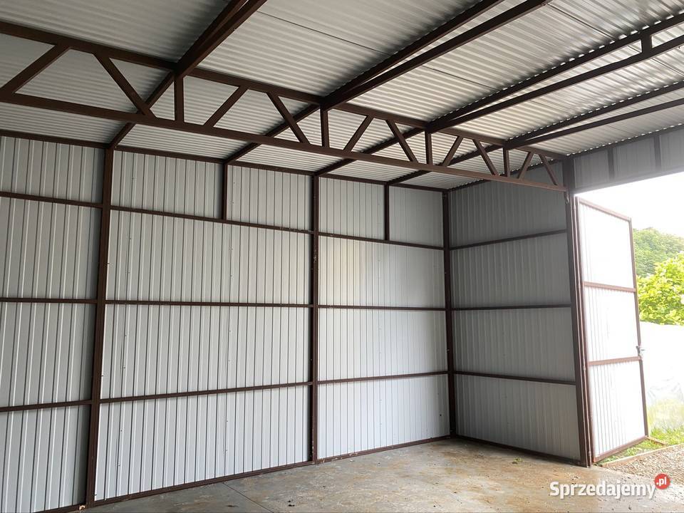 Magazyn blaszany 6x7 wysoki kolor ceglasty mat Nowy Sącz