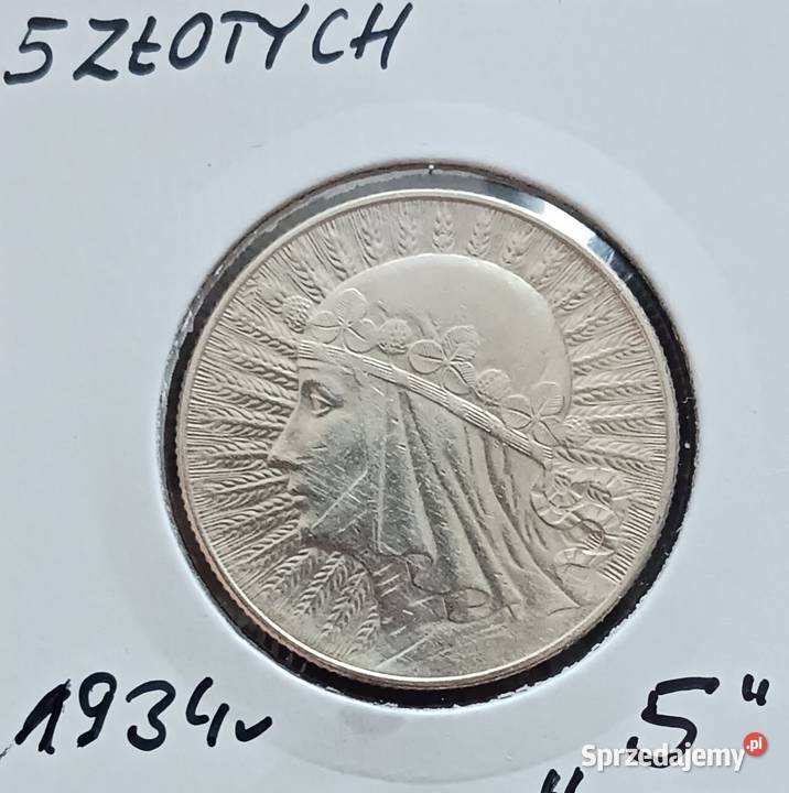 5 Głowa kobiety 1934 r 5 piękne najniższy nakład Konin sprzedam