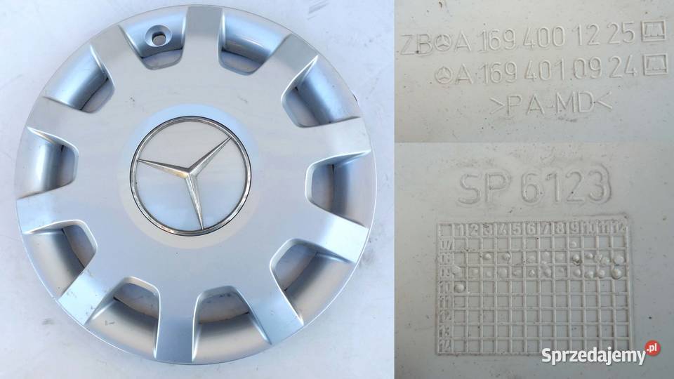 Oryginalne kołpaki Mercedes 4 sztuki 16 Akcesoria Godziesze Wielkie