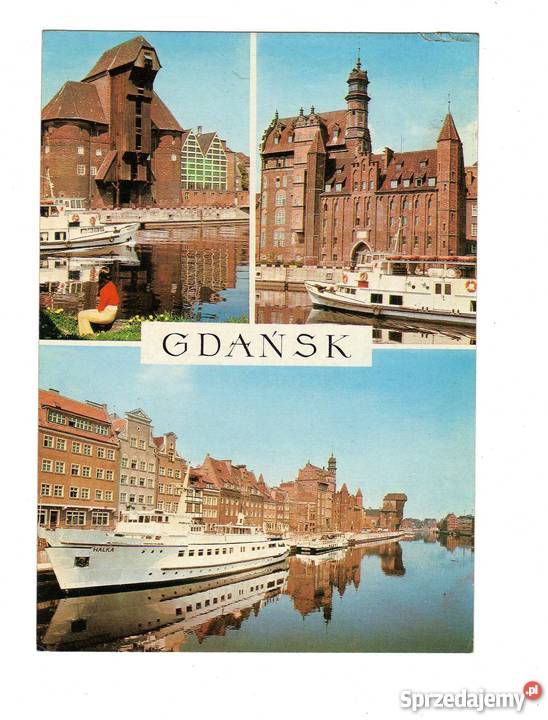 GDAŃSK ŻURAW POCZTÓWKA WIELOWIDOKOWA Krynki