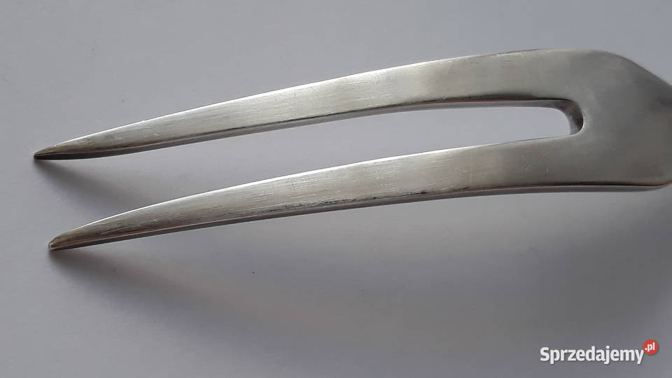 Posrebrzany widelec serwingowy do wędlin mięs 2 Dąbrowa Górnicza