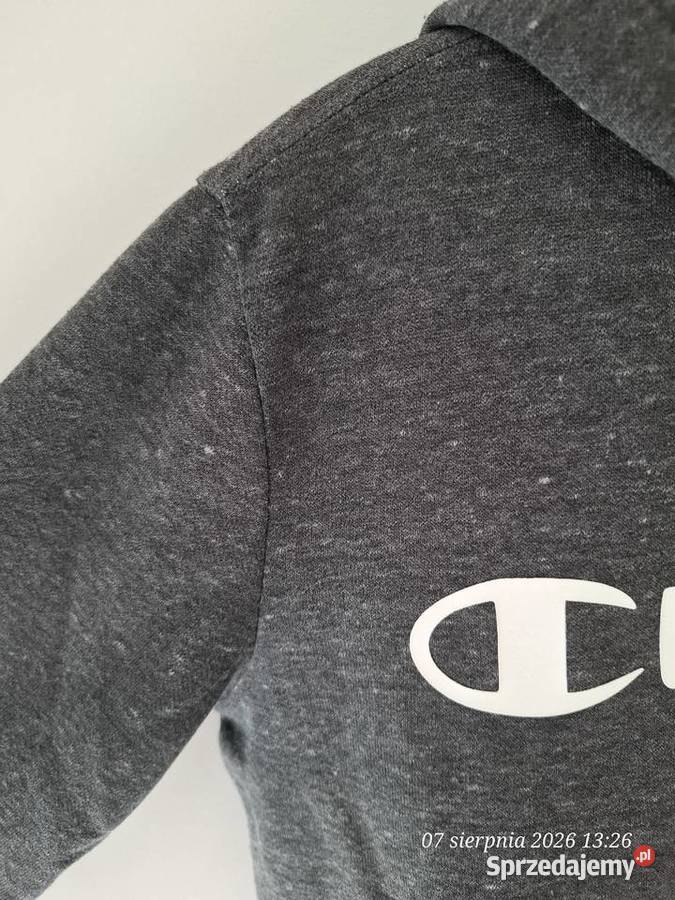 Ciemnoszara bluza z kapturem Champion hoodie Rozmiar 146 Koszalin