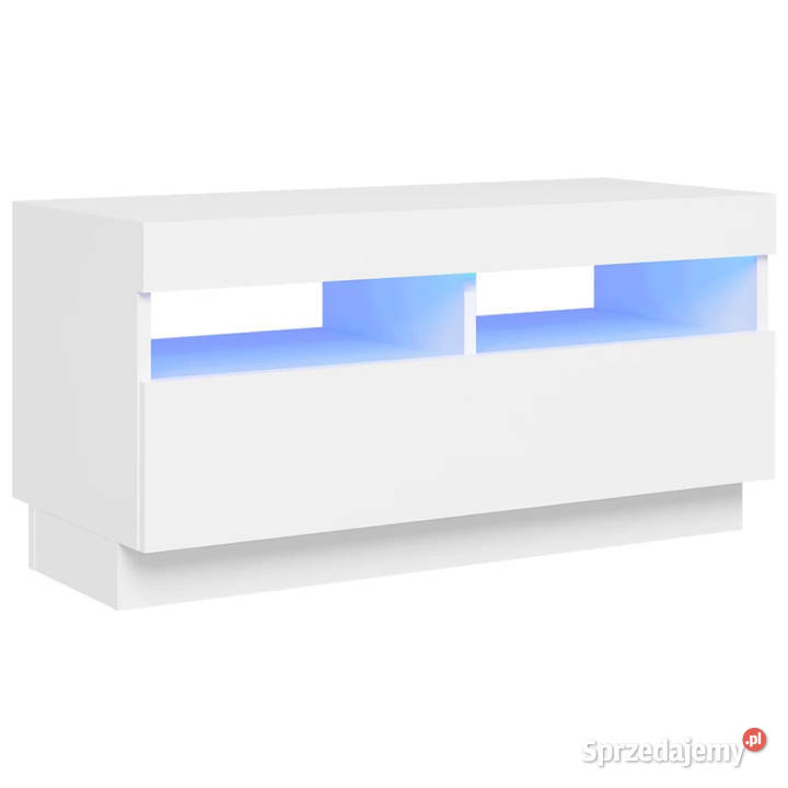 Szafka pod TV z oświetleniem LED biała 80x35x40 Warszawa