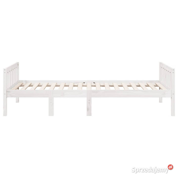 Łóżko dziecięce bez materaca białe drewno 95cm mazowieckie Warszawa