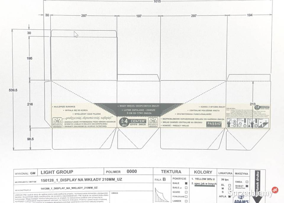 Wykrojniki na tacki 3 rozmiary kartonów stend Poznań