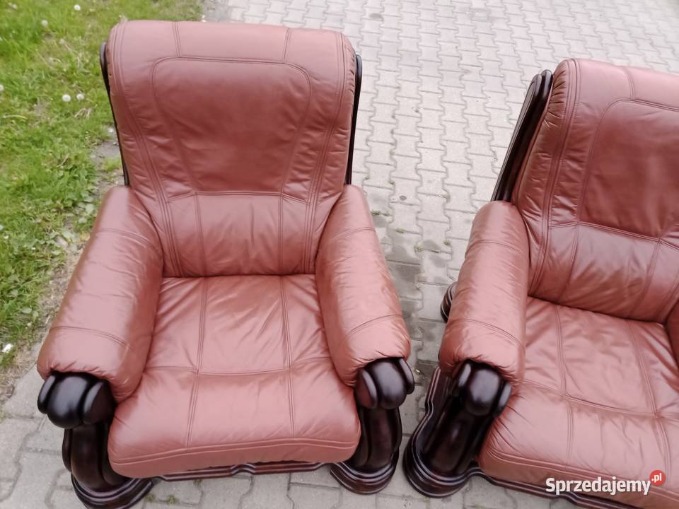 Komplet KLER Basso Rozkładany 321 i Ława dąb