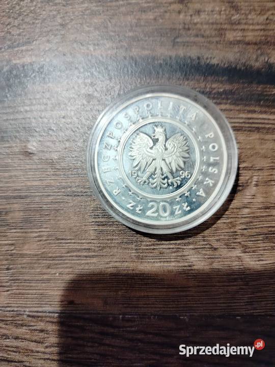 Srebrna Moneta kolekcjonerska 20 z 1996r zamek w Pozostałe Inowrocław