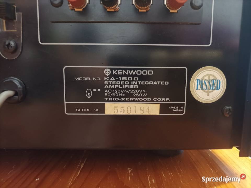 Wzmacniacz Kenwood KA1500 srebrny szczotkowane Lubartów