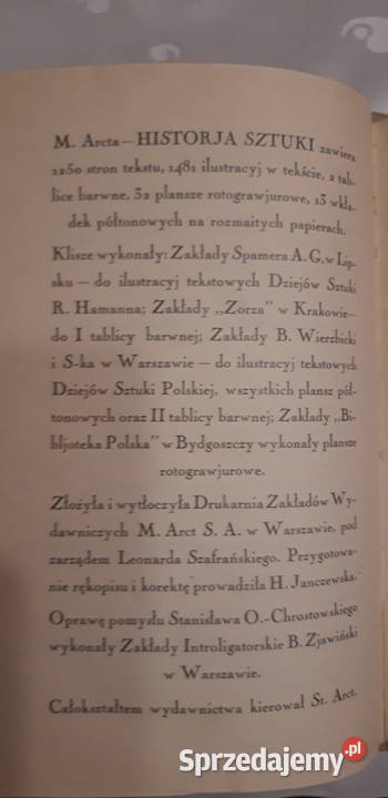 HISTORIA SZTUKI R HAMANN Dzieje Sztuki Polskiej Antykwariat Iwno