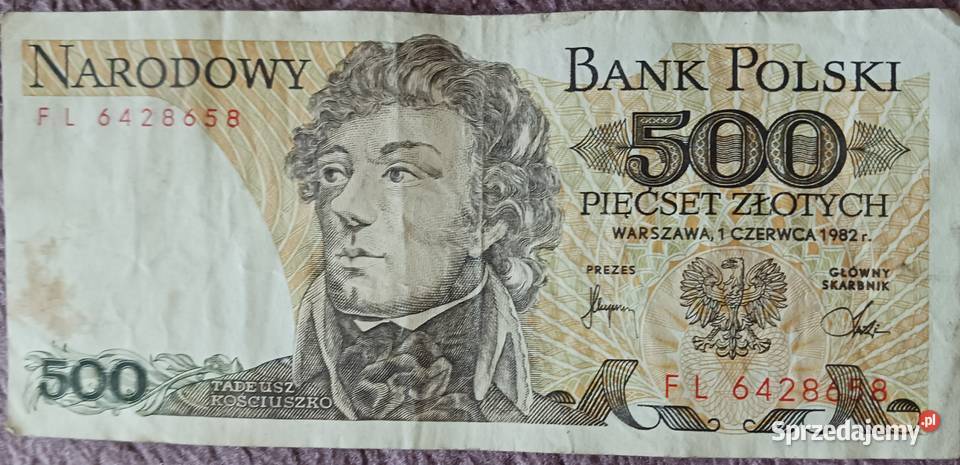 500 T Kościuszko seria FL 1VI19982 r Konin