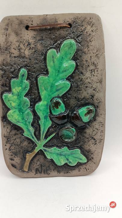 Ceramiczna płytka ścienna dąb żołędzie Ninnie lubelskie Zamość